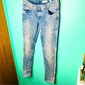 Leopard print jeans